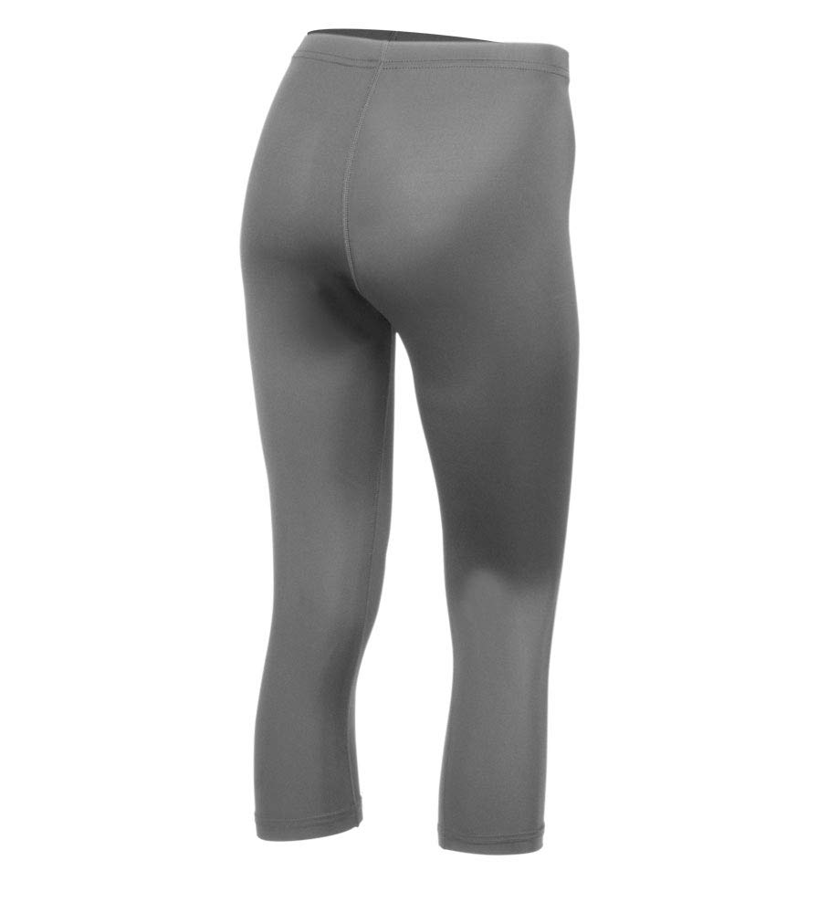 AERO|TECH|DESIGNS | Women's USA Classic Fitness Capris | Compression Spandex Workout Capris | 4X-Large | Charcoal