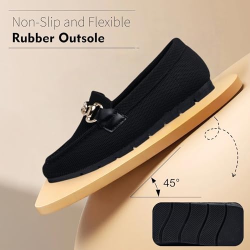 Image of Loafers for Women Comfortable Slip On Flats with Memory Foam Insole for Daily Wearing
