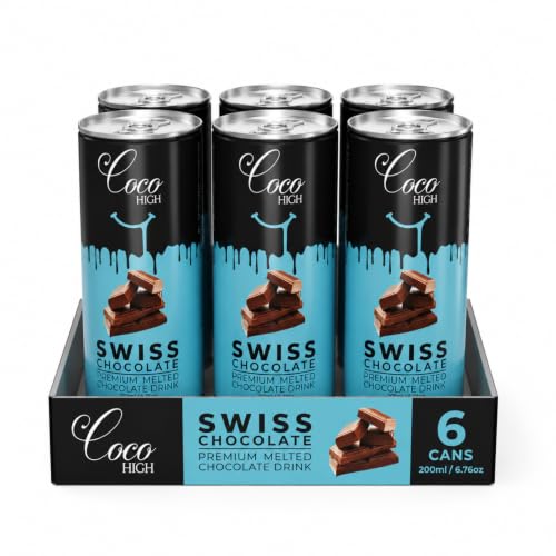 Image of CocoHigh Swiss Chocolate Milk 1.2L (6 x 200ml) | Luxury Creamy Chocolate Milkshake | Ready to Drink Chocolate Drink Made with Real Swiss Cocoa | No Added Preservatives