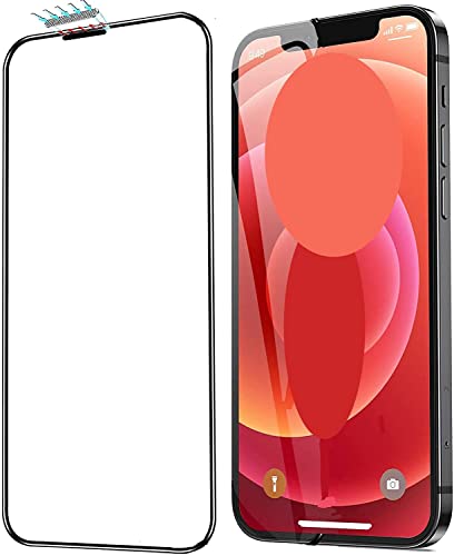 Image of STP FEEL Glass Screen Protector Designed For iPhone 14 (6.1inch) [Edge to Edge Coverage] HD Clear, Bubble-Free, Anti-Scratch Full Protection Durable Tempered Glass - Black, Pack of 1