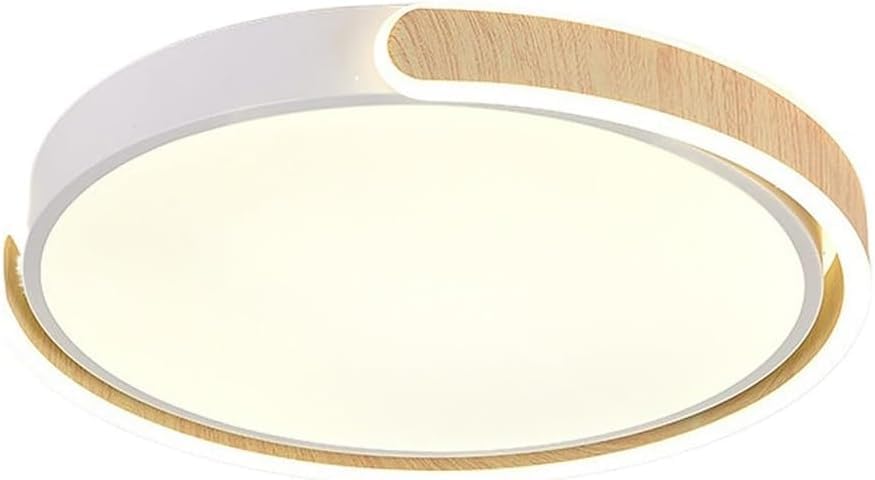 Plafonnier LED rond en fer grainé avec abat-jour dimmable pour éclairage encastré