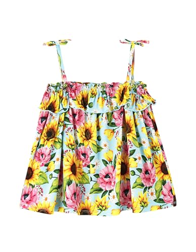 Image of Baby Girl Sleeveless T-Shirts Toddler Infant Girls Tank Top T-Shirt Viscose from Bamboo Summer Cool Tees 3Months-5T