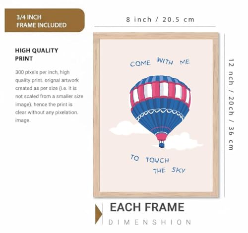 Image of BLINKART Travel Art Aesthetic Modern Art Walls With Frame | Natural Wood Texture | Living Room Bedroom Office Wall Decoration | Poster Home Decor Frames Wall Bedroom | 12x8 Inches (D582)