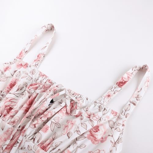 Image of Scarlet Darkness Floral Mini Corset Dress for Women Teen 2026 Summer Spring Flowy A-Line Sundress with Pockets