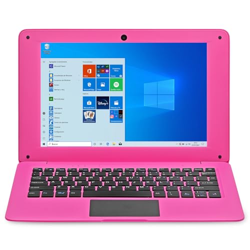 iSTYLE 10.1 inch Windows 10 Ultra Thin Laptop PC - 4GB RAM 64GB Storage, Intel Quad Core CPU, USB 3.0, WiFi, HDMI, BT, Support 1T TF-Card Notebook Netbook Computer (Pink)
