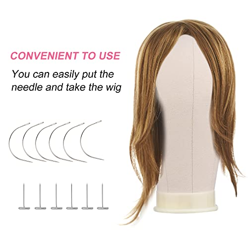 cabeça de modelo de peruca,mewmewcat 23 Polegada peruca cabeça de bloco de lona cabeça de manequim e