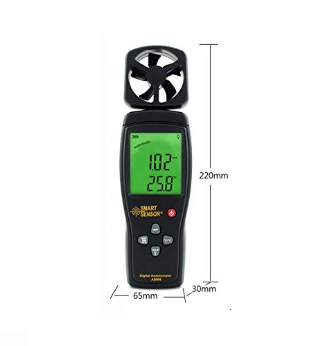 SMART SENSOR AS806 Digital Anemometer dimensions