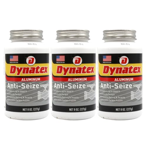 Image of Dynatex Aluminum Anti-Seize 8 oz Can - General Purpose, Prevents Galling Seizing Corrosion, High Heat & Pressure Resistant, Aluminum & Graphite (3-Pack)