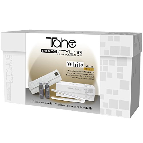 Tahe ThermoStyling Pack Plancha para Pelo White Edition Plancha Millenium 2.0,...