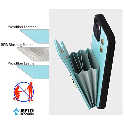 Étui en cuir pour iPhone X avec porte-cartes chic vert clair - 2