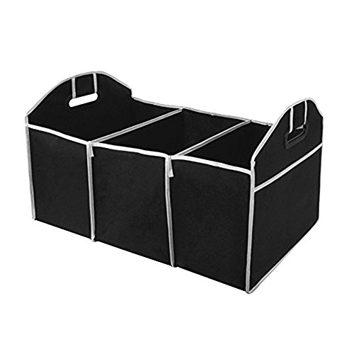 Preisvergleich Produktbild Alxcio Auto Kofferraumtasche, Einkaufstasche Faltbar 4-Fach Kofferraumtaschen, groß (50 x 32.5 x 32.5 cm) für Auto, SUV, Minivan und LKW