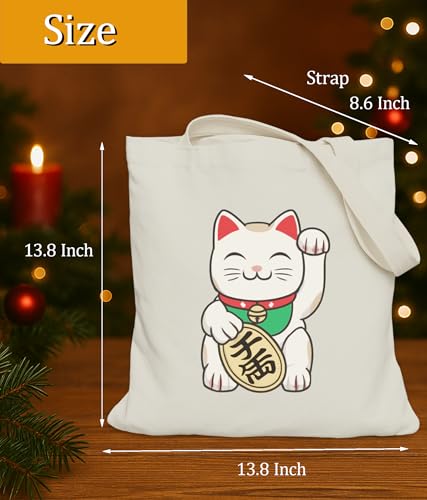 Image of Cat Gifts Tote Bag for Women Girls, Cat Lover Gifts Tote Bag for Daughter Besties, Medium Size with Inner Pocket