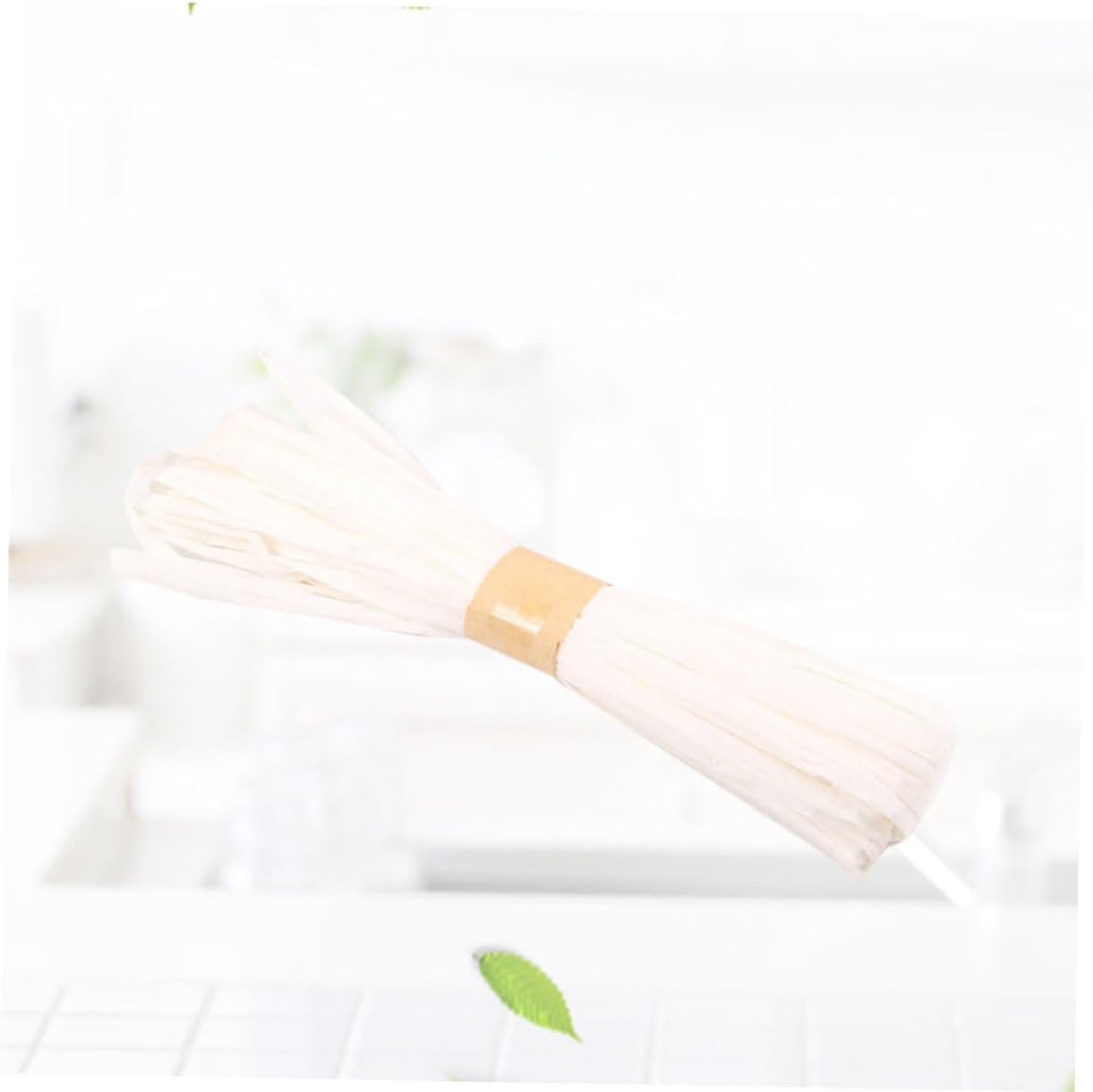 18pcs Colorful Paper String for Crafts Twisted Raffia String for Wrapping Decoration and Handicrafts White