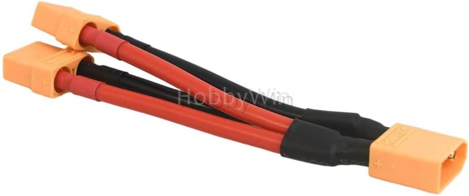 XT90 Plug 10awg Wire Parallel Connection Cable 1 Male 2 Female Increase Capacity