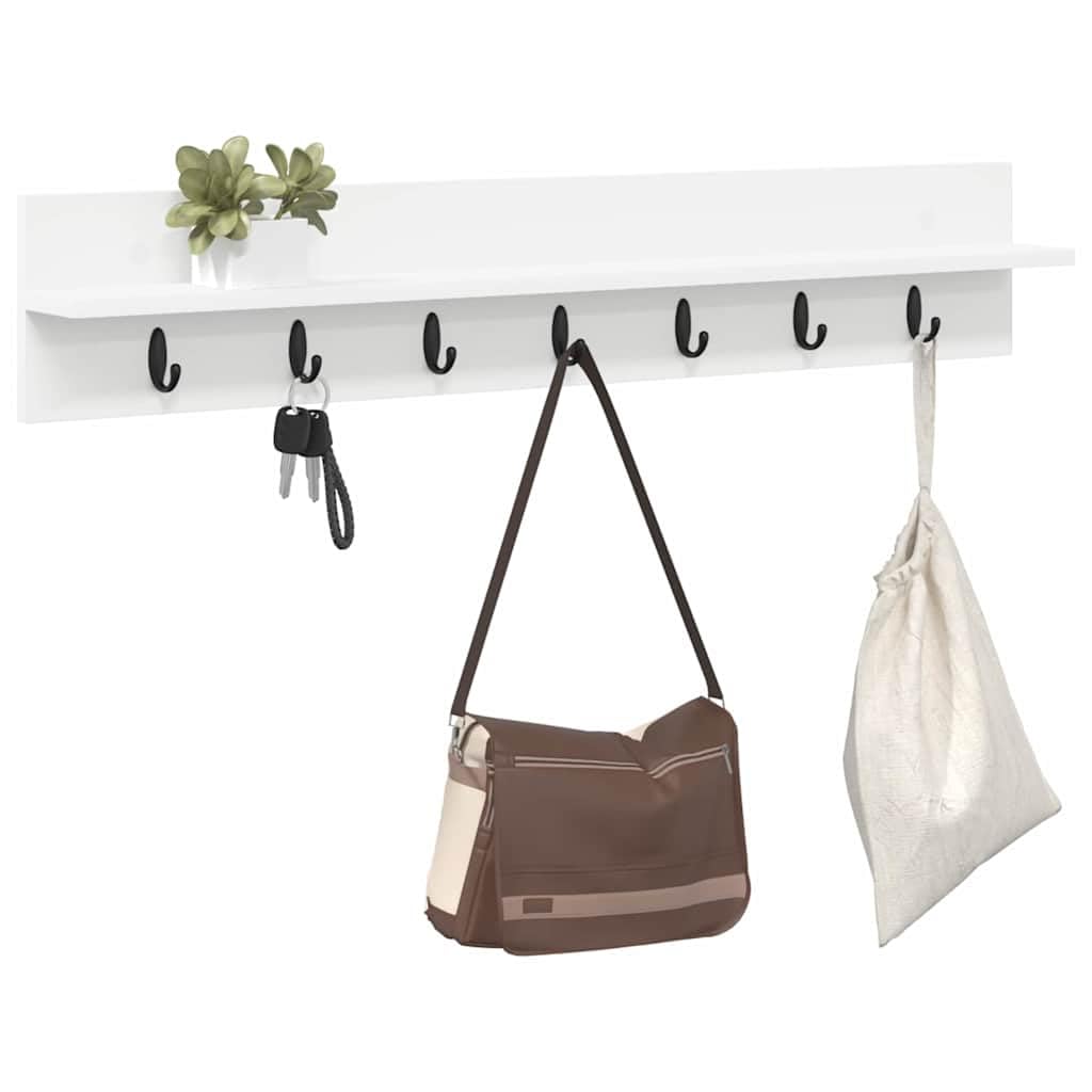 Porte-manteau mural en bois 100 x 10,5 x 18 cm