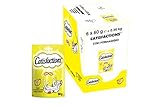 Sólo 2 kcal en cada snack de gato; Dreamies están disponibles en 7 deliciosas y sabrosas variedades: pollo, ternera, pato, salmón, queso, pavo y atún