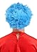 elope Dr. Seuss Thing 1 & Thing 2 Blue Fuzzy Costume Wig Standard