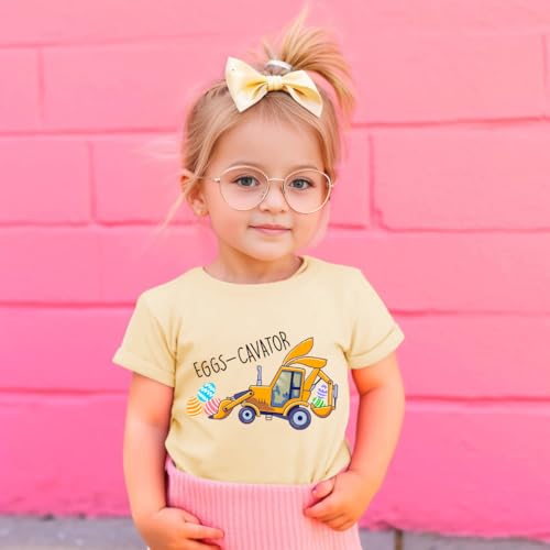 Image of Kids Easter Shirt Chick Short Sleeve Tee Tops for Toddler Girls Boys Easter Outfit Clothes 2-7 Years
