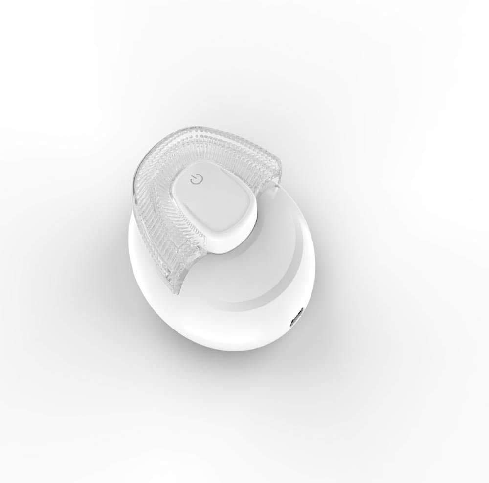 Electric Toothbrush Quiet,Electric Toothbrush,U-Shaped Automatic Ultrasonic Electric Toothbrush-White,Travel case Electric Toothbrush,Electric Toothbrush Quiet btzhy (Color : Bianco)