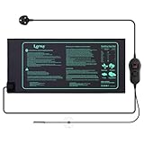 LERWAY Seedling Heating Mat with Digital Thermostat and NTC Probe 30W Warming Mat Waterproof Heat Mat for Plants Seedlings, Reptiles, Brewing Greenhouse Incubation 52cm x 25cm