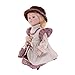 SM SunniMix Poupées en Porcelaine avec Un Grand Chapeau - Jouets Filles - #16, 40cm