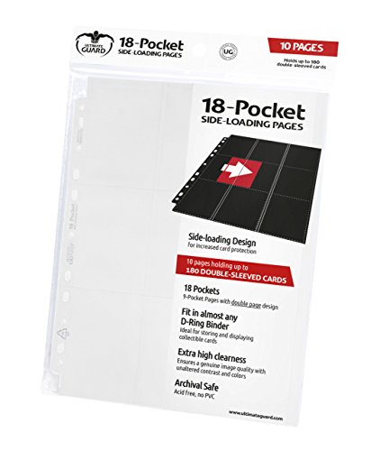Preisvergleich Produktbild Ultimate Guard UGD010405 - 18 Pocket Pages Side Loading, Einsteckhülle, weiß