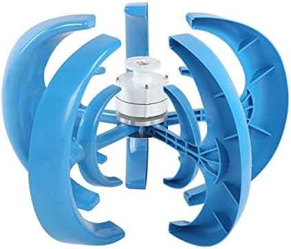 BAIYITONGDA DC12V/24V/48V Lantern Shape Wind Turbine,600W Vertical Wind Generator Kit Electricity Producer Equipment,Wind and Solar Complementary Street Lights,24v