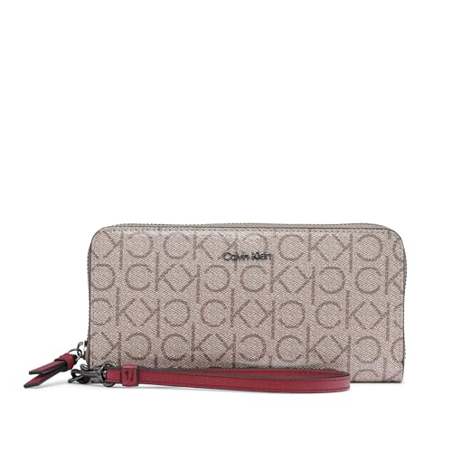 Image of Calvin Klein Women's Key Item Saffiano Continental Zip Around Wallet With Wristlet Strap