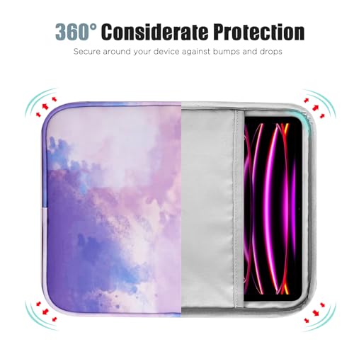 Image of TiMOVO 13 Inch Tablet Sleeve with Pocket, Watercolor Purple | For iPad Air 13 inch M3 2025, iPad Pro 13 inch /12.9 inch, Galaxy Tab S9 /S10 Plus /S9 FE+ 12.4 inch, Remarkable Paper Pro 11.8 inch