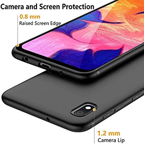 Image of Mobile Back Cover Case for Samsung Galaxy A10 (SM-A105F /DS, SM-A105FN /DS) (Silicone Case|CameraProtection|Black SC1510)