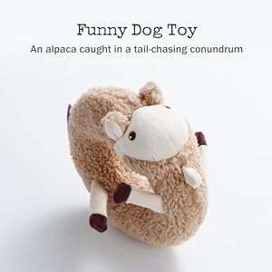 Squeaky Plush Alpaca Dog Toy – Soft Stuffless Cute Animal Dog Chew Toy for Small, Medium and Large Breed, Funny Interactive Pet Supplies to Keep Dogs Busy