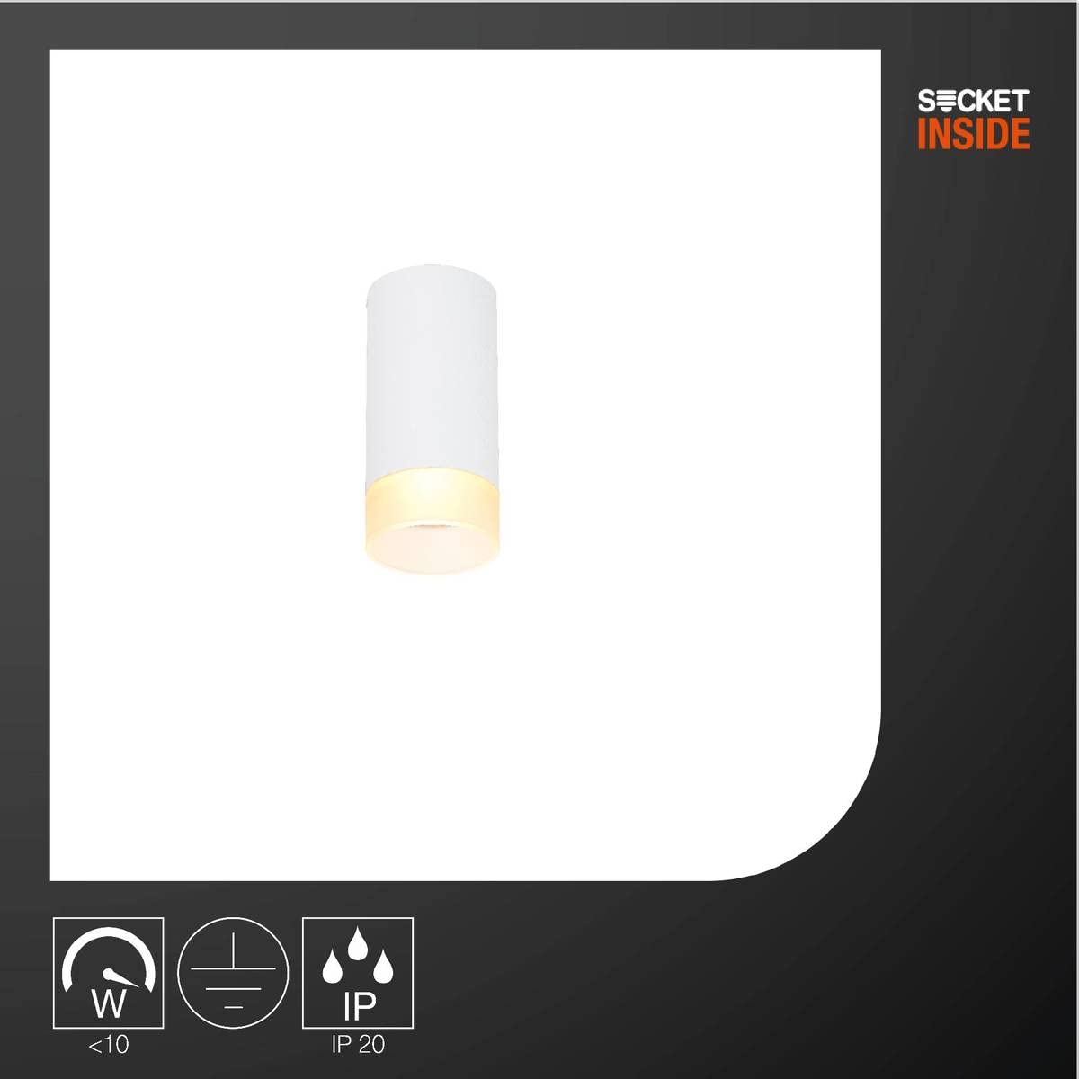 SLV luminaria de superficie de techo ASTINA QPAR51 / Foco, luz de inundación, proyector de techo, luminaria de techo, luminaria de superficie, iluminación interior / GU10 10 W blanco