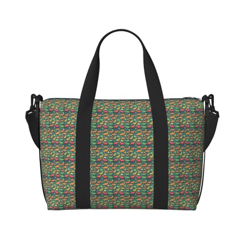 Bolso de mano de dinosaurios versátil y ligero para viajes cómodos