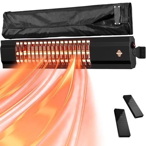 Chauffage infrarouge, pour terrasse, 2000 W, étanche IP34, avec télécommande, pour jardin, tonnelle, balcon