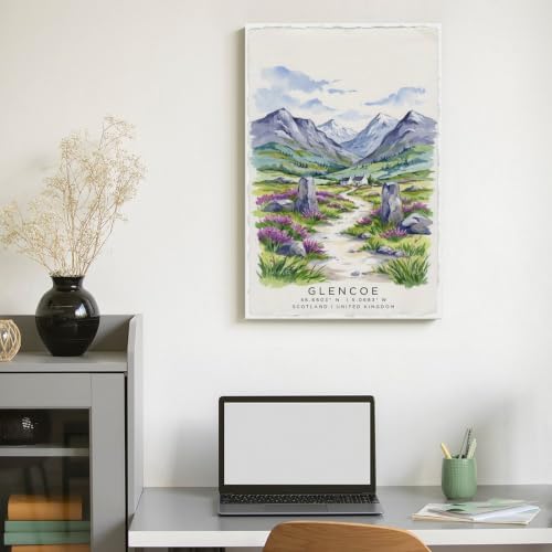 Poster aquarelle vintage Glencoe d'une qualité artistique supérieure - 6