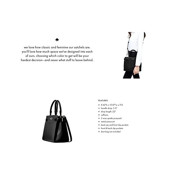 Kate Spade Staci Medium Satchel Crossgrain Leather Black