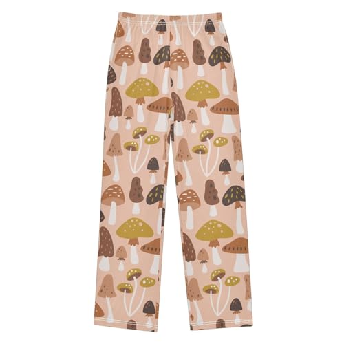 ZZKKO Mushrooms Warm Color Boys Pants for Kids Jogger Pants with Pockets S-XL