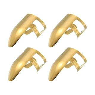 sourcing map Doigt Médiators Instrument Accessoires Inox Acier Doréalité pour Guitare Paquet de 4 - Les Beatles, Paul McCartney, John Lennon, RIngo Starr, George Harrison