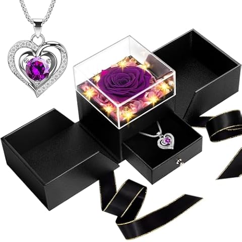YEEBAY Preserved Flowers Gift for Women, Real Rose for Mom Wife Grandma, Ideal Gift for Mother's Day, Birthday, Valentines' Day & Christmas Cover