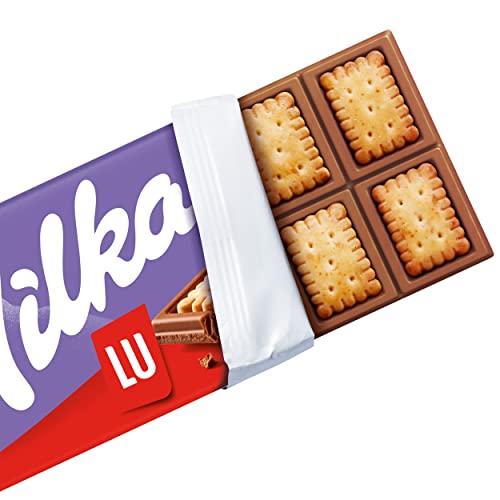 Milka LU – Alpenmilch-Schokolade mit knusprigen LU-Keksen – 87g