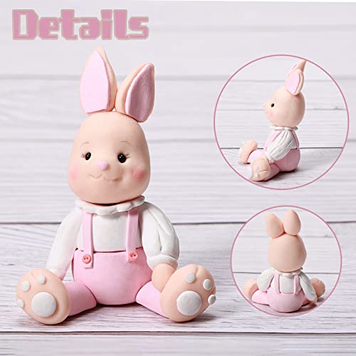 25Pcs Bunny Cake Topper With Colored Eggs Butterfly Balls Cake Decorations Happy Bunny Birthday Cake Topper For Spring Birthday Baby Shower Party Decorations Party Bunny Themed Party Supplies #TOP2