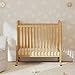 Davinci Jenny Lind 3-in-1 Convertible Mini Crib in Honey, Removable Wheels, Greenguard Gold Certified