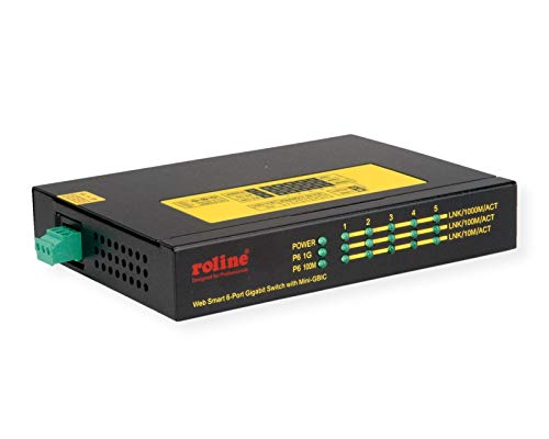 Preisvergleich Produktbild ROLINE Industrie Gigabit Switch, 5X RJ-45 + 1x SFP
