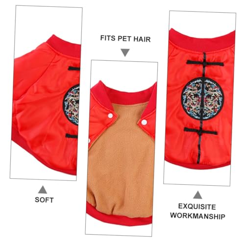Abrigo térmico para perros VILLCASE talla L rojo miniatura 2
