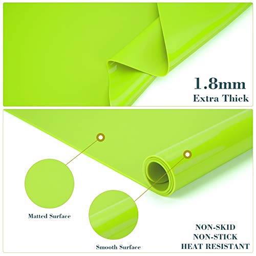 Oversize Silicone Craft Mat, Gartful 27.6 x 19.7 inches Silicone Sheet Epoxy Resin Jewelry Casting Molds Multi-Purpose Table Mat, Placemat, Countertop Protector, Green