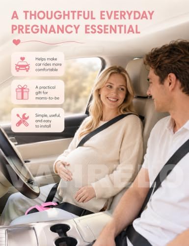 Mimibelt Car Seat Pillow for Pregnancy, 2-Pack (1 Pink + 1 Black) - 2