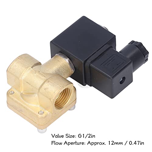 Válvula Solenóide G1/2 Pol., 2 Posições, Design De 2 Vias, Conexão De Rosca Fêmea, Válvula Solenóide
