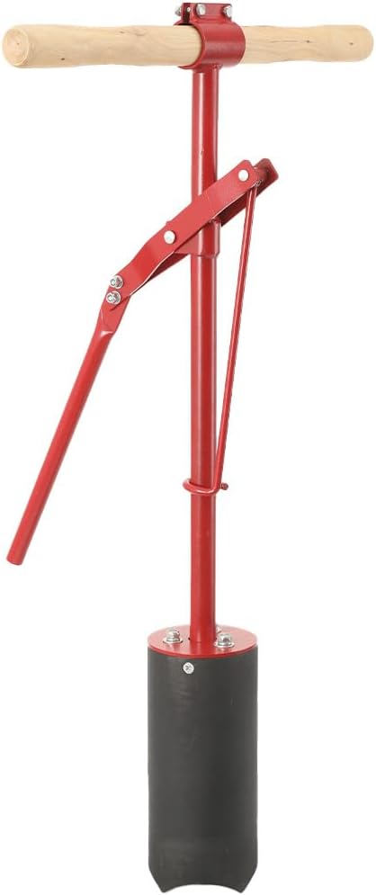 Professional Golf Hole Cutter - Heavy-Duty Post Hole Digger with Wood Handle for Clean Golf Hole Creation on Courses & Backyards