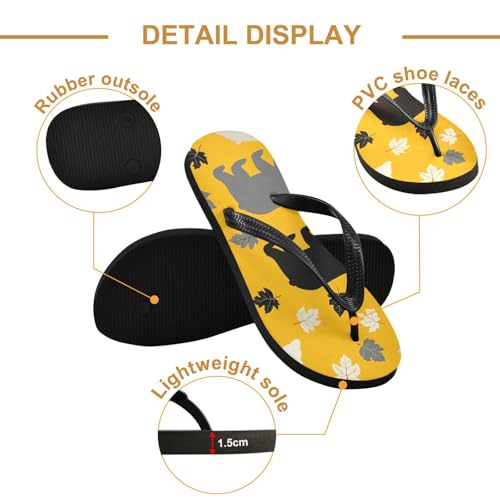 Women Beach Summer Casual Flip Flop Bear OrangeQuick Dry Sandals Slipper for Men A23012632