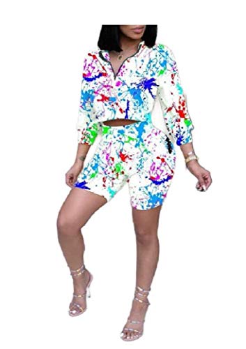 DressU – Blusa feminina com estampa digital e short, As1, Medium